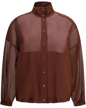Brunello Cucinelli Monili Outerwear Jacket - Brown