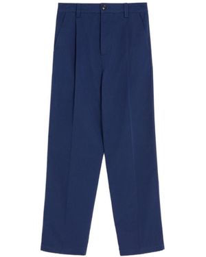 Valentino Vlogo Signature Pleat Detailed Trousers - Blue