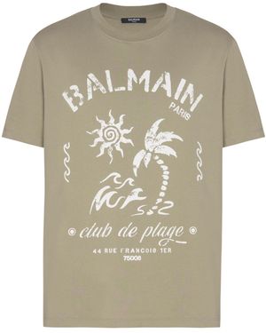 Balmain Club De Plage Logo T-Shirt - Multicolour