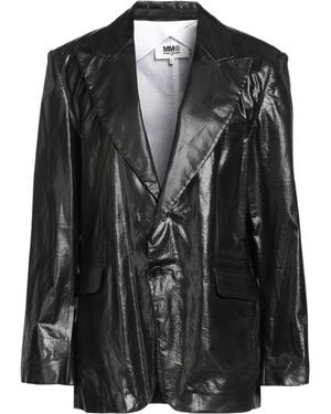 MM6 by Maison Margiela Single-Breasted Suit Jacket - Black