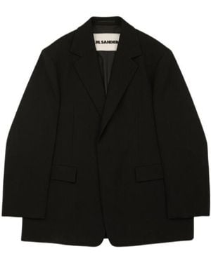Jil Sander Textured Lapel Suit - Black