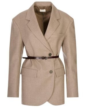 P.A.R.O.S.H. Long-Sleeve Blazer - Natural