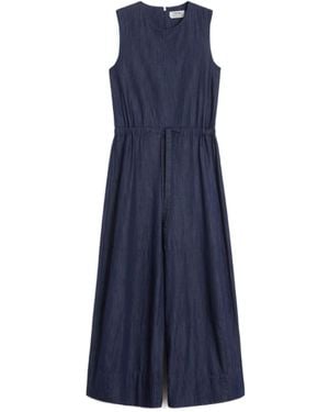 Max Mara Cotton Denim Jumpsuit - Blue