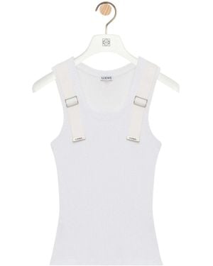 Loewe Ribbed Tank Top - White