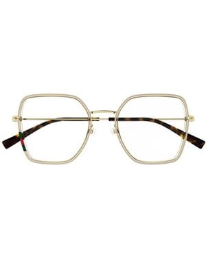 Gucci Eyewear Square Frame Glasses - Metallic