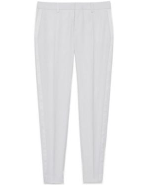 Saint Laurent Tailored Tuxedo Pants - White