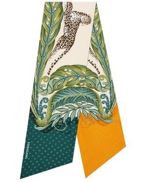 Ferragamo Madras Print Silk Bandeau - Yellow