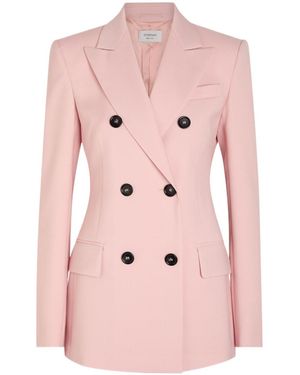 Sportmax Double-Breasted Wool Blazer - Pink
