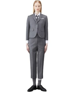 Thom Browne High-Waisted Straight Leg Pants - Blue