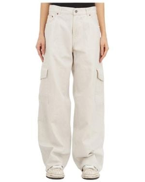 Haikure Wide-Leg Denim Cargo Trousers - Grey