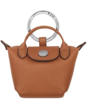 Longchamp Le Pliage Xtra Key Ring - Brown
