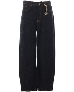 Liu Jo Chain Detail Wide-Leg Jeans - Blue
