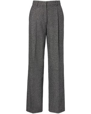 The Row Mikkela Cashmere And Wool Straight Trousers - Grey