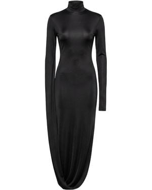 GIUSEPPE DI MORABITO Draped Sleeve Long Dress - Black