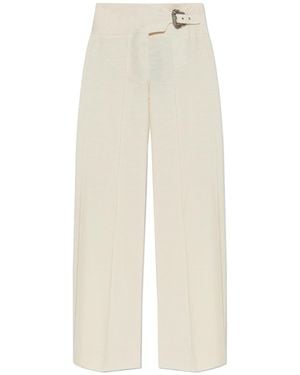 Versace Jeans Couture Couture Baroque Buckle Pants - White