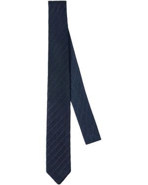 Brunello Cucinelli Textured Silk Tie - Blue