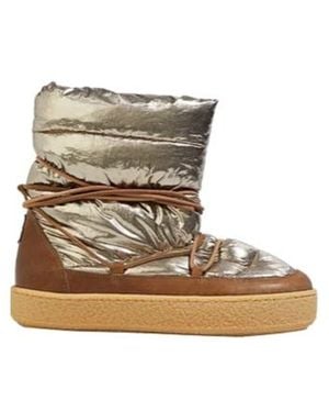 Isabel Marant Twotone Laceup Platform Shoes - Natural