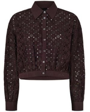 Pinko Broderie Anglaise Shirt - Brown