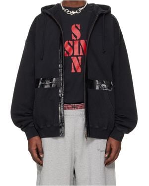 Vetements Taped Zip-Up Hoodie - Blue