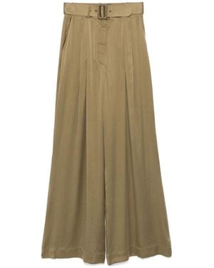 Zimmermann Silk Wide-leg Trousers - Green