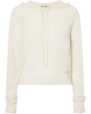 ÉTERNE Embellished Cashmere Hoodie - White