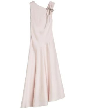 Jil Sander Envers Asymmetric Satin Evening Dress - Pink