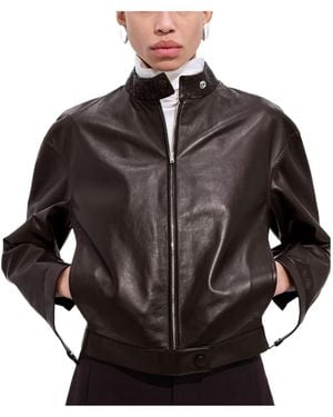 Bottega Veneta Papery Leather Blouson - Black
