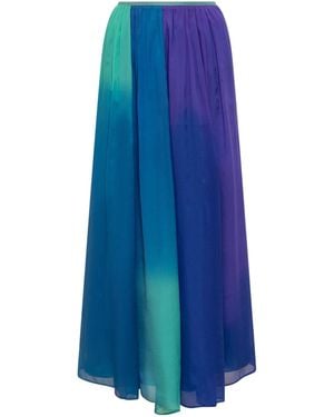forte_forte High-Waisted Pleated Maxi Skirt - Blue