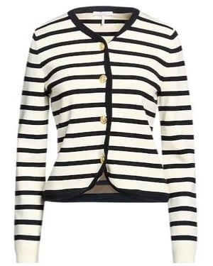 Rag & Bone Striped Knit Long-Sleeve Cardigan - White