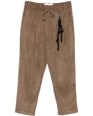 Song For The Mute Drawstring-Waist Rope-Detail Trousers - Brown