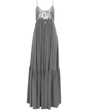 Chloé Chloé Spaghetti Strap Maxi Dress - White