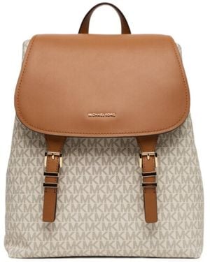 Michael Kors Michael Logo Flap Backpack - Brown