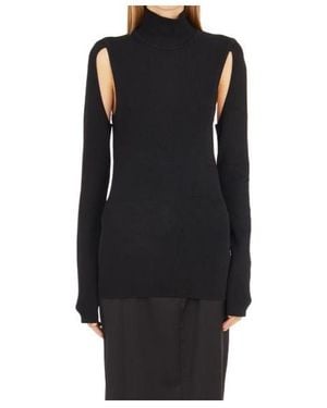 Helmut Lang Air Cut-Out Turtleneck Jumper - Black