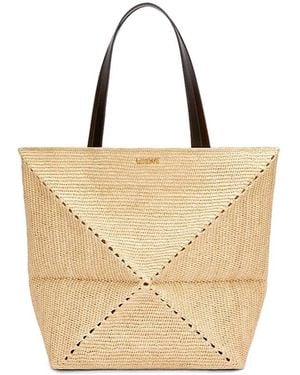 Loewe Xl Puzzle Fold Tote - Natural