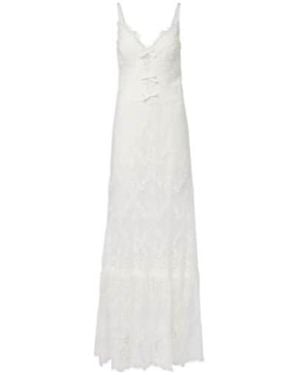 Elie Saab Cotton-Blend Lace Gown - White