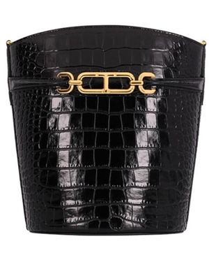 Tom Ford Medium Whitney Bucket Bag - Black