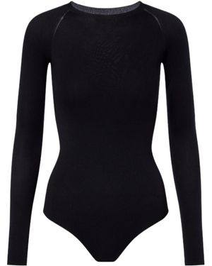 Alaïa Long-Sleeved Knitted Bodysuit - Black