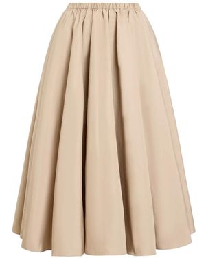 Patou Elasticated-Waist Maxi A-Line Skirt - Natural