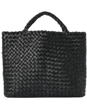 The Row Amber Woven Leather Tote Bag - Black