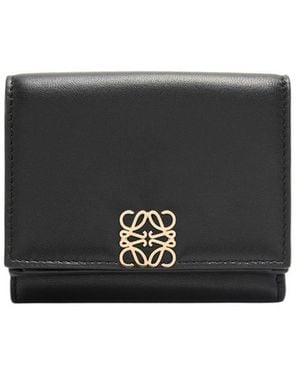 Loewe Puffer Anagram Trifold Wallet - Black