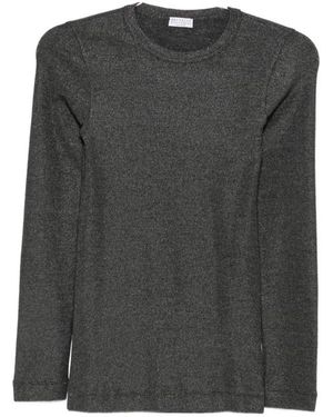 Brunello Cucinelli Crew-Neck Long-Sleeve T-Shirt - Black