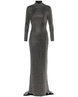 Solace London Vivienne Embellished Gown - Grey