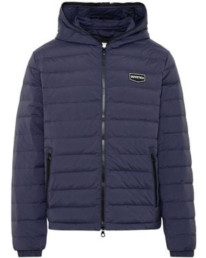 Duvetica Logo-Patch Padded Coat - Blue