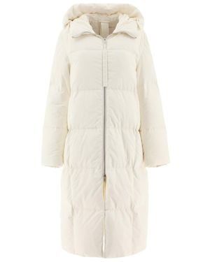Jil Sander Hooded Feather Down Coat - White