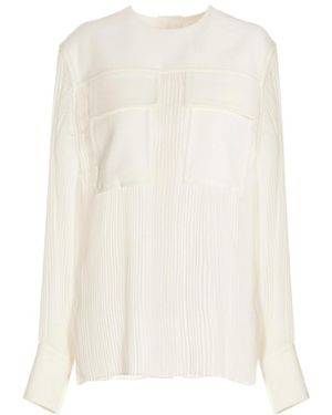 Proenza Schouler Logo Long-Sleeved Shirt - White