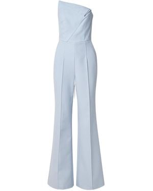 Roland Mouret Strapless Crepe Jumpsuit - Blue