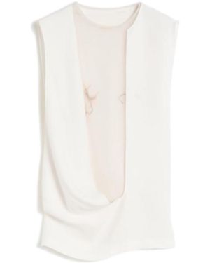 Sportmax Floral-Print Top - White