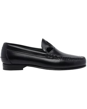 Hereu Anancla Cut-Out Slip-On Loafers - Black
