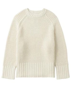 Low Classic Ribbed Sweater - White