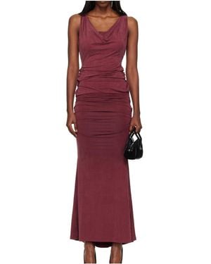 Vivienne Westwood Cowl-Neck Maxi Dress - Red